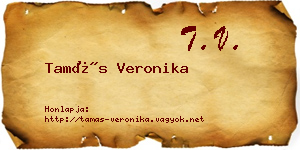 Tamás Veronika névjegykártya